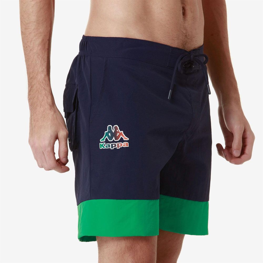 Men Kappa Logo Fuxom Swimwear Blue | PA9537412