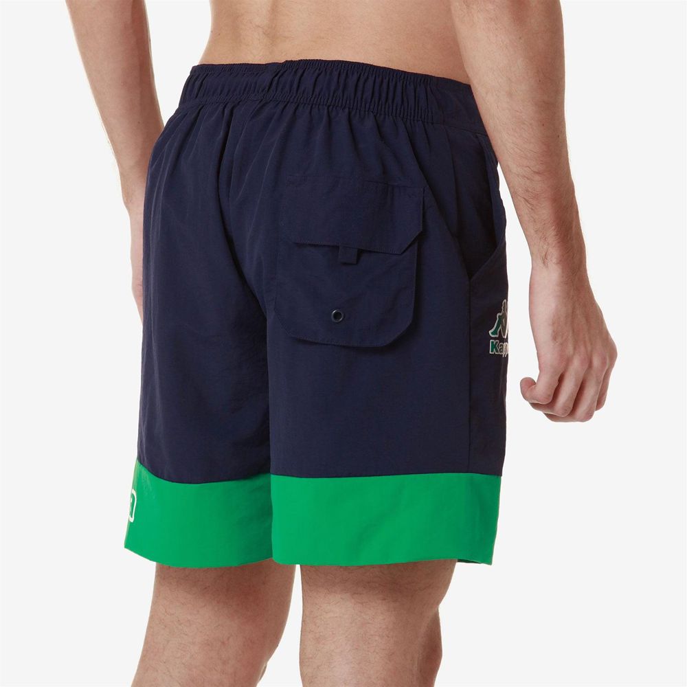 Men Kappa Logo Fuxom Swimwear Blue | PA9537412