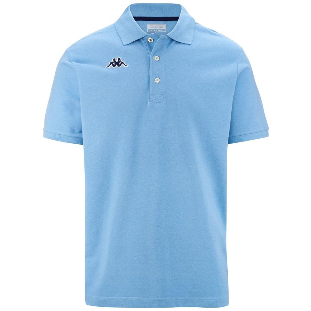 Men Kappa Logo Holiver Mss Polo Shirt Blue | AC5721643