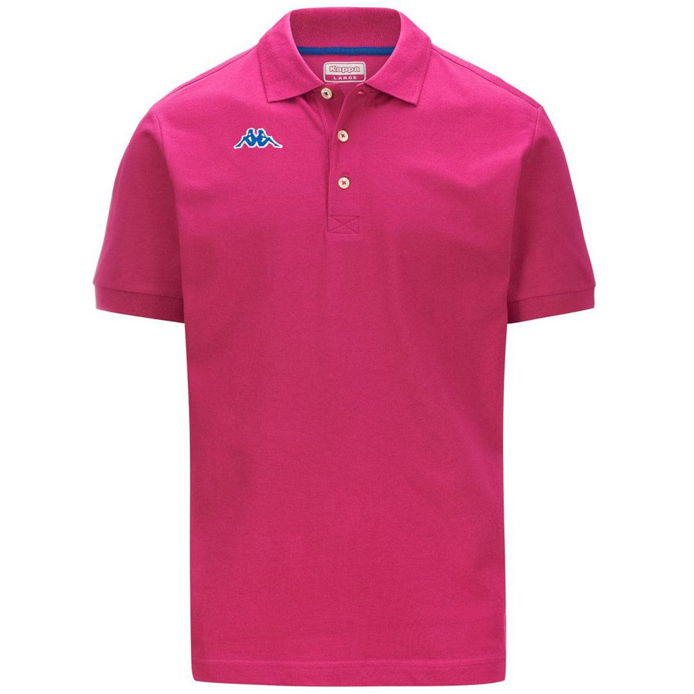 Men Kappa Logo Holiver Mss Polo Shirt Pink | FO9807261