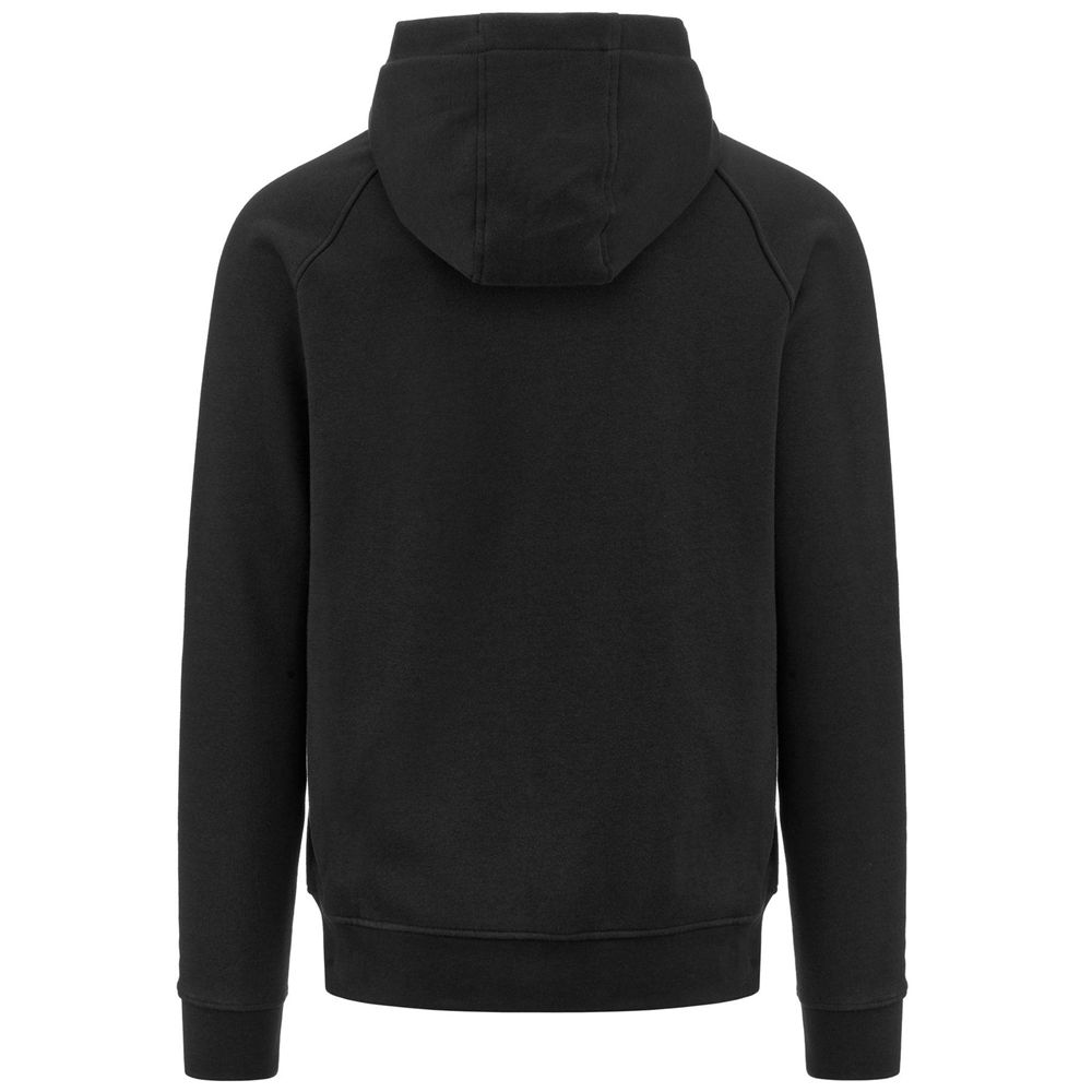 Men Kappa Logo Jack Slim Hoodie Black | WR4317829