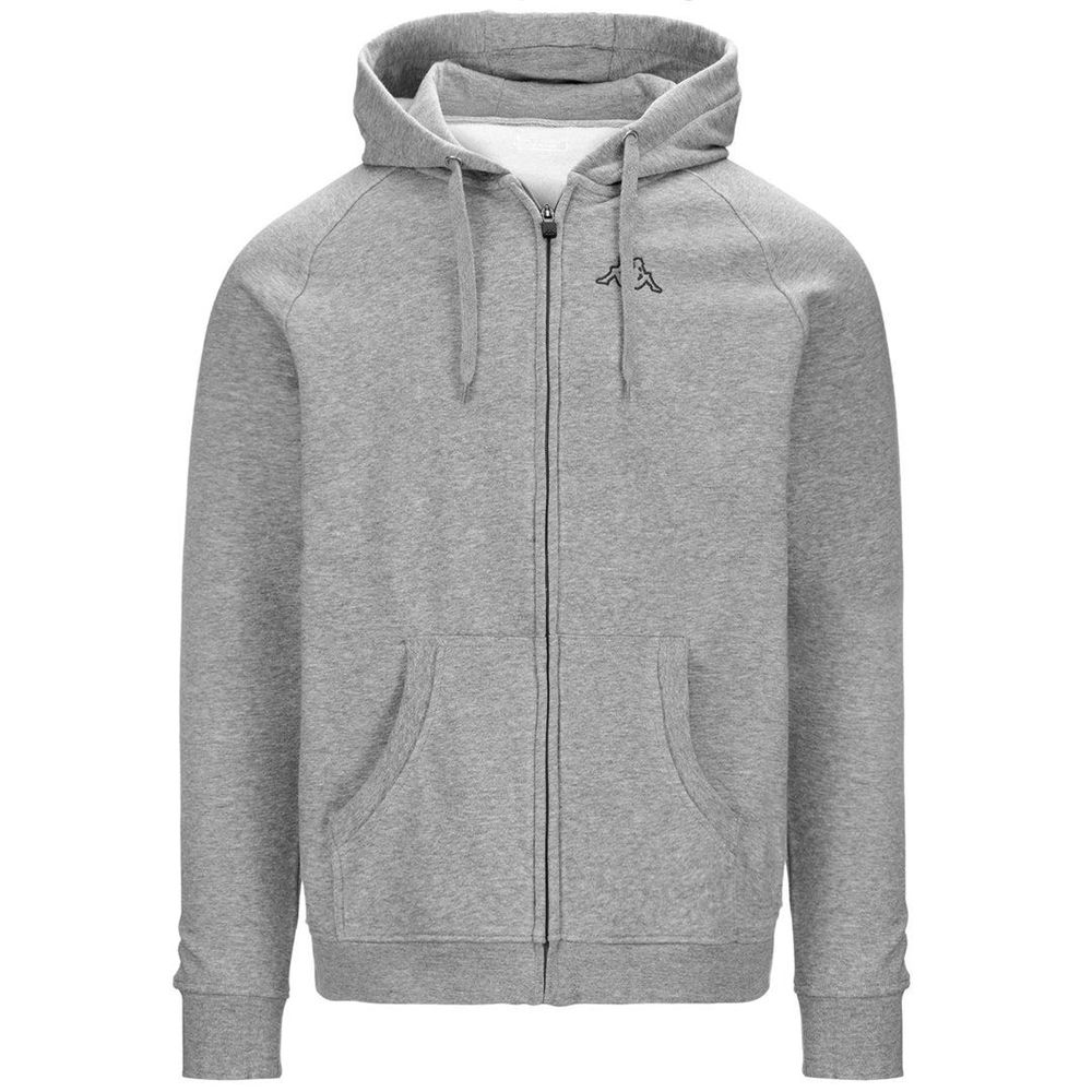 Men Kappa Logo Jack Slim Hoodie Grey | FS0279648