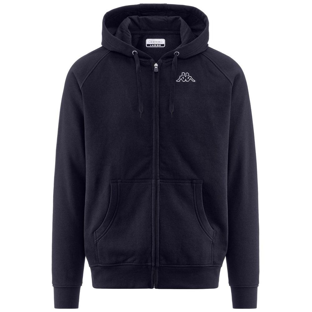 Men Kappa Logo Jack Slim Hoodie Navy | WF4970128