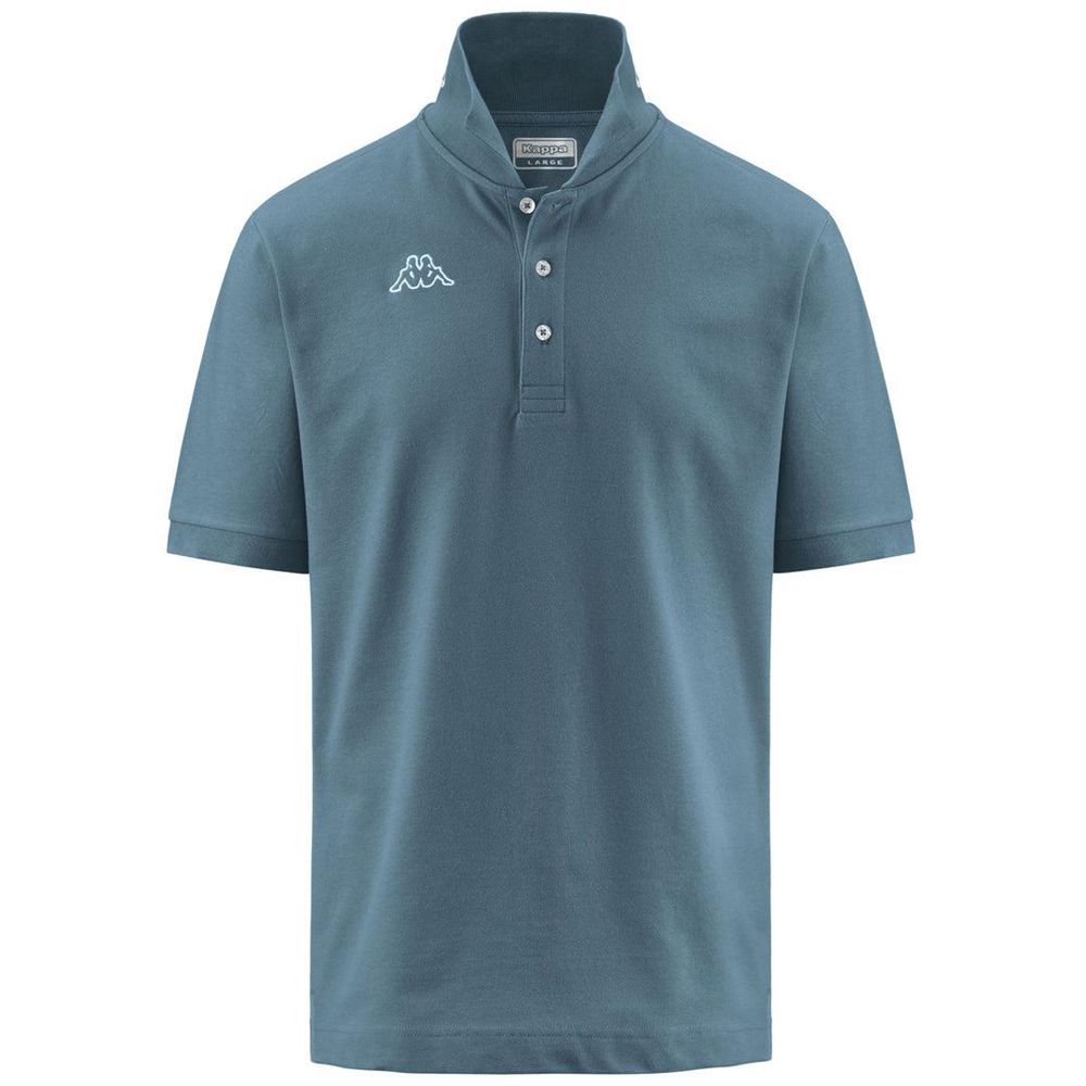 Men Kappa Logo Life Mss Polo Shirt Blue | XN7046528