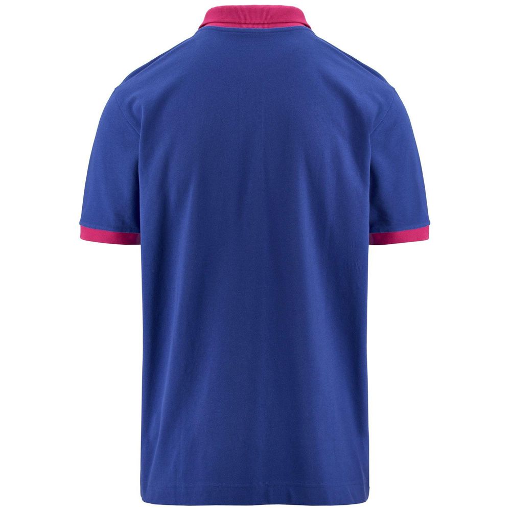 Men Kappa Logo Life Mss Polo Shirt Blue | UR3805612