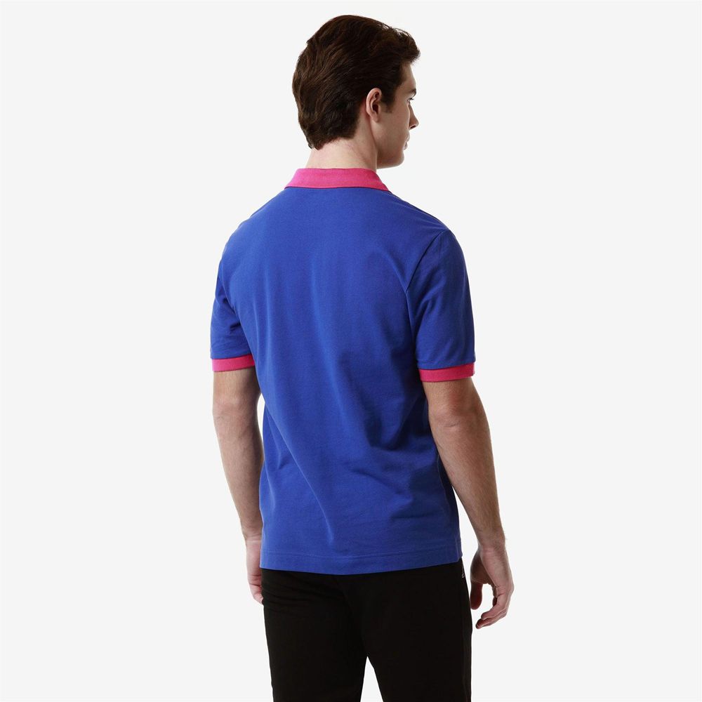 Men Kappa Logo Life Mss Polo Shirt Blue | UR3805612