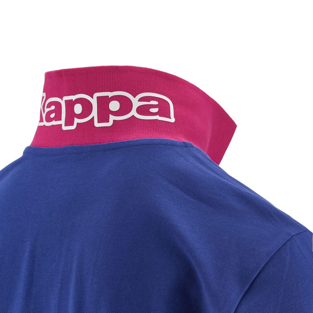 Men Kappa Logo Life Mss Polo Shirt Blue | UR3805612