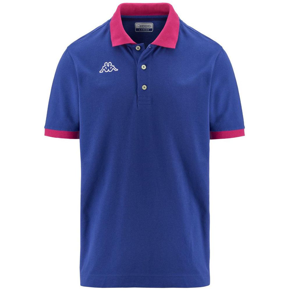 Men Kappa Logo Life Mss Polo Shirt Blue | UR3805612