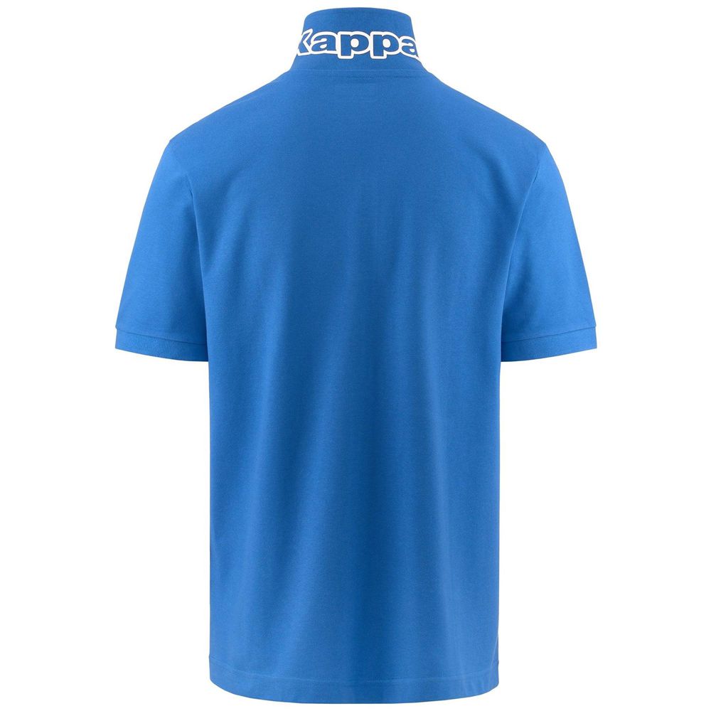 Men Kappa Logo Life Mss Polo Shirt Blue | LM8406512