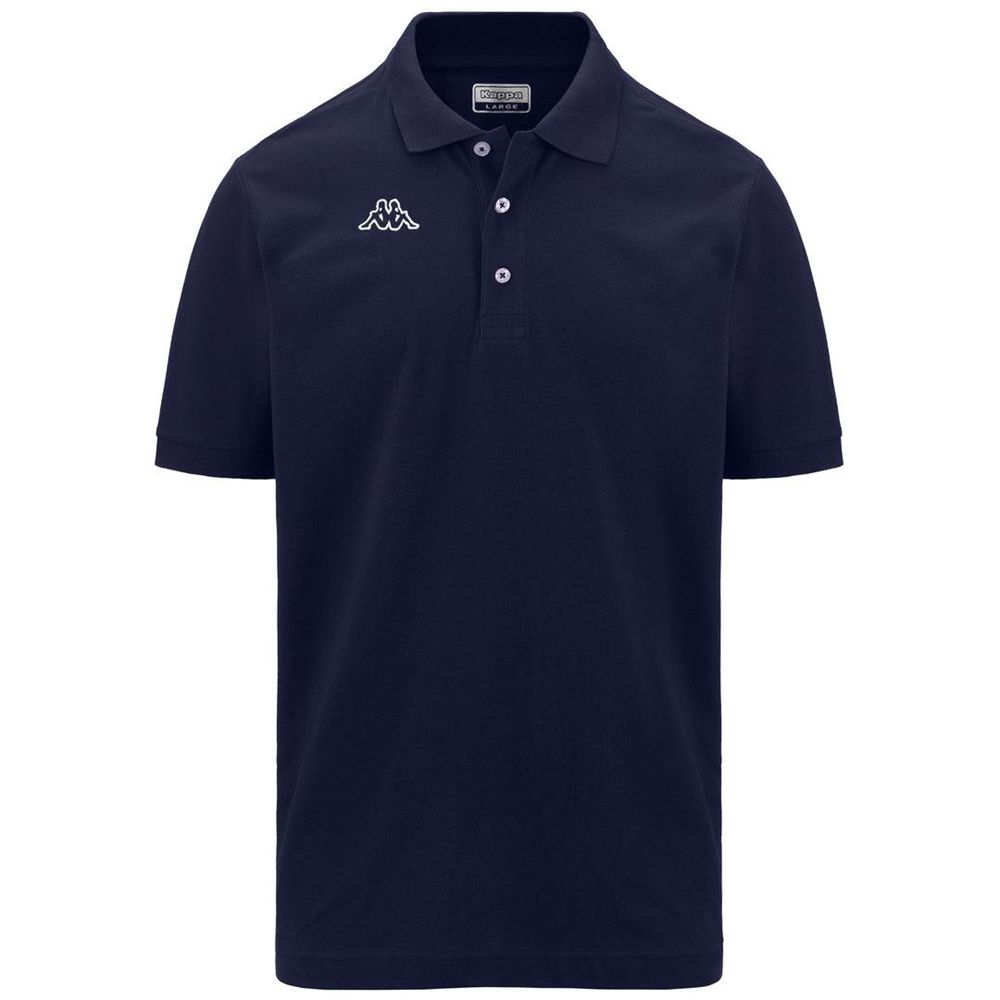 Men Kappa Logo Life Mss Polo Shirt Navy | QI7539046