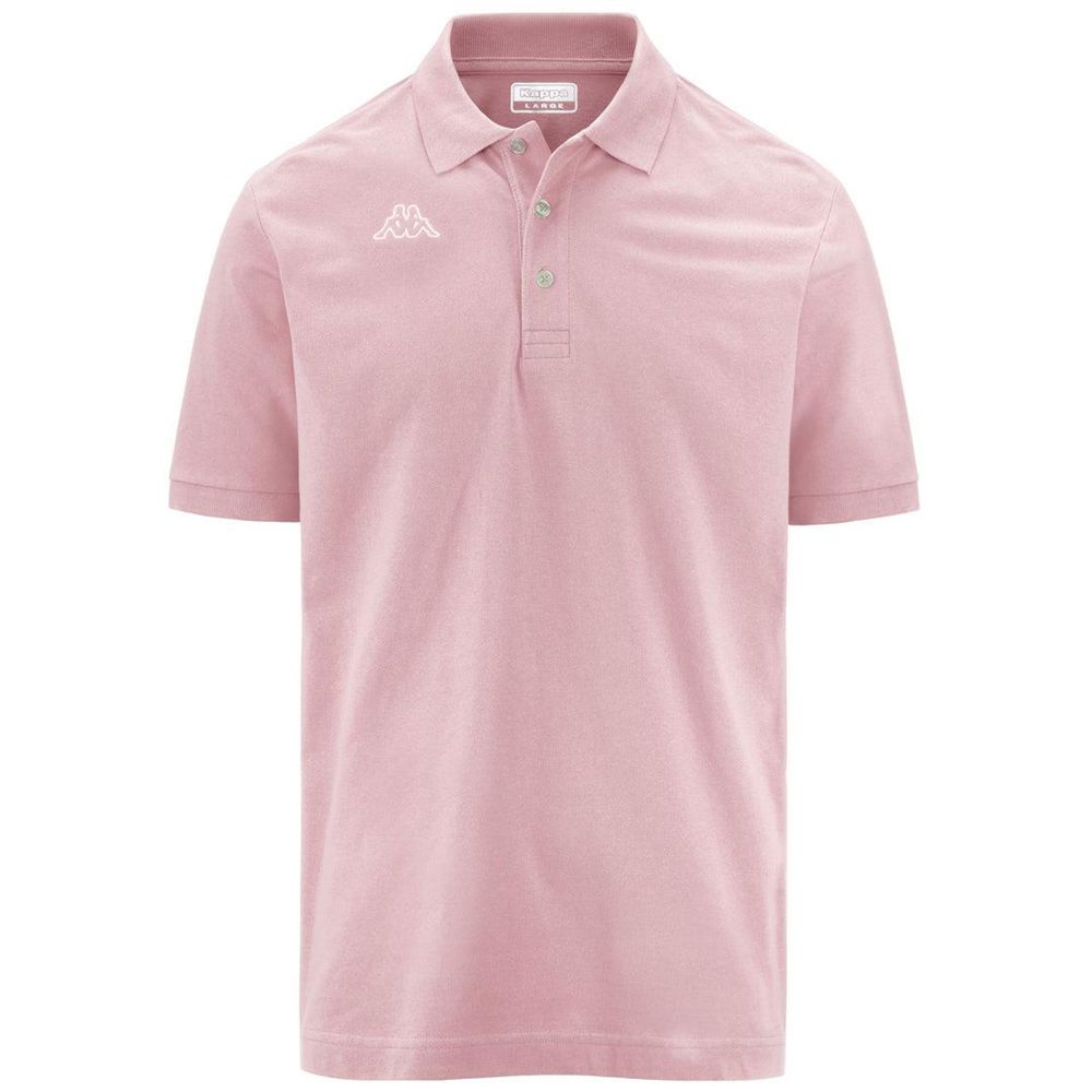 Men Kappa Logo Life Mss Polo Shirt Pink | FK8906124