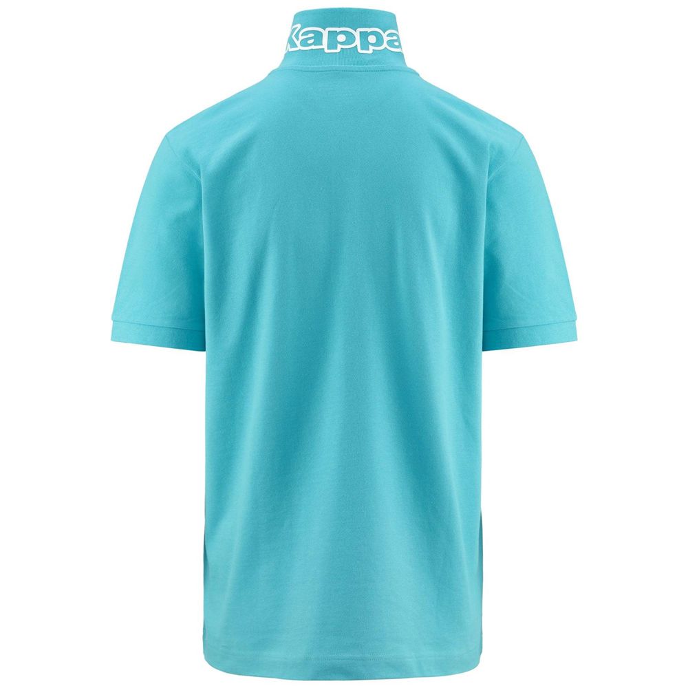 Men Kappa Logo Life Mss Polo Shirt Turquoise | LH0839641