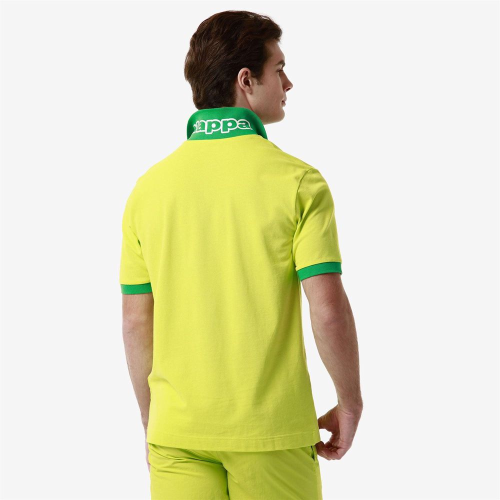 Men Kappa Logo Life Mss Polo Shirt Yellow | IP1736204