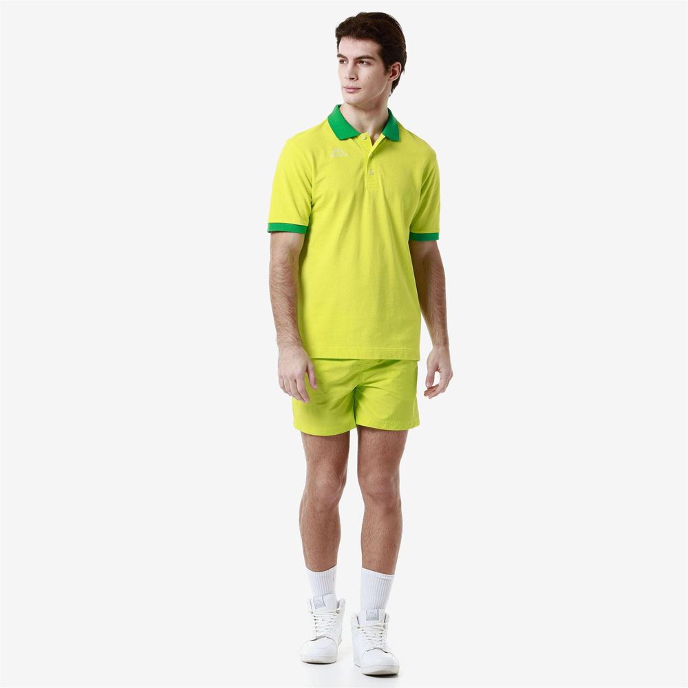 Men Kappa Logo Life Mss Polo Shirt Yellow | IP1736204