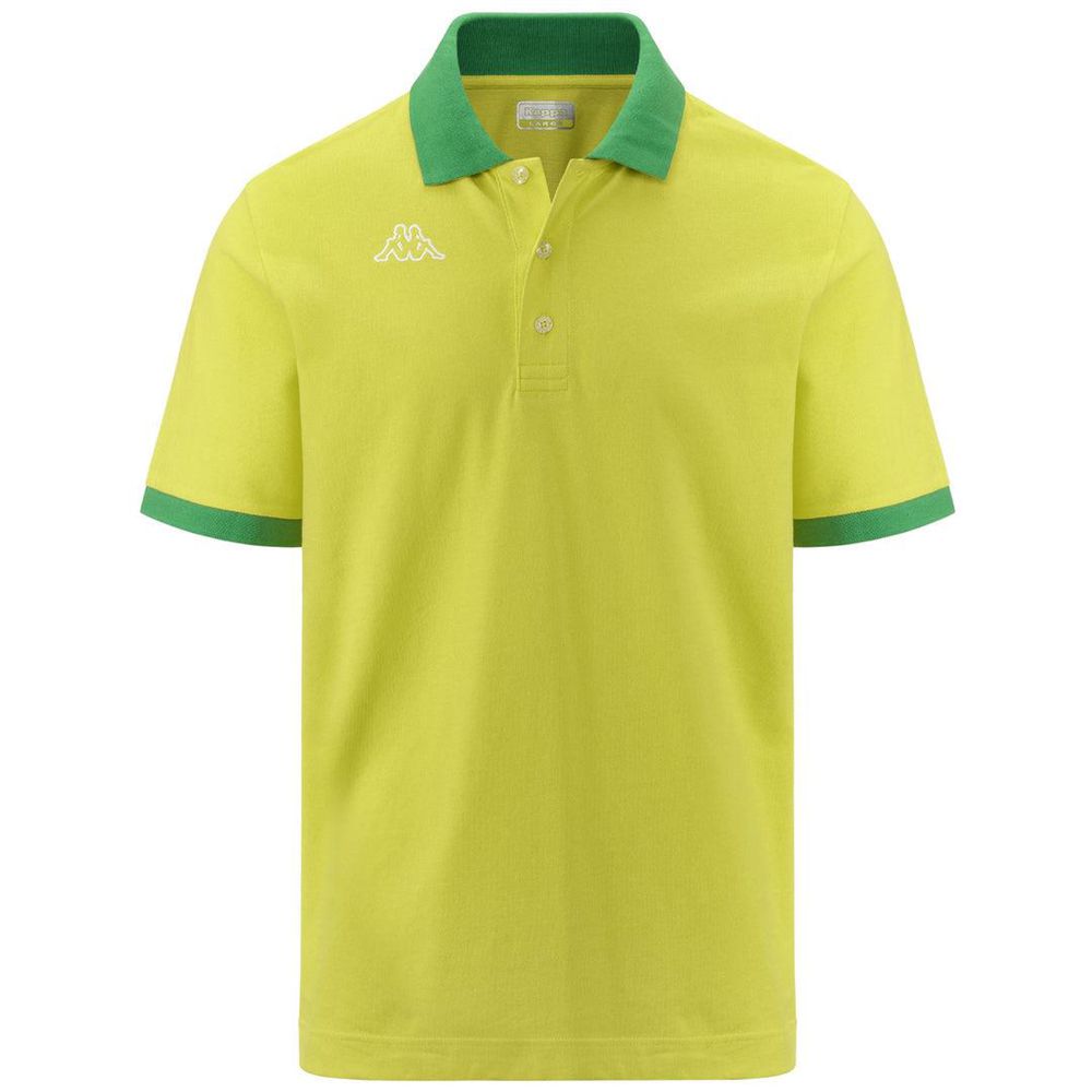 Men Kappa Logo Life Mss Polo Shirt Yellow | IP1736204