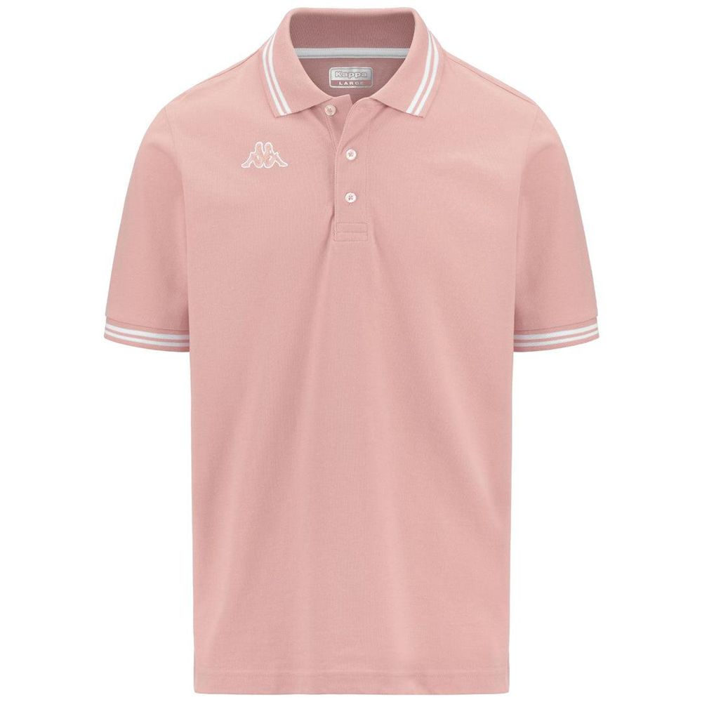 Men Kappa Logo Maltax 5 Mss Polo Shirt Pink | WY5396481