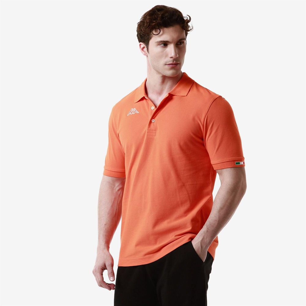 Men Kappa Logo Maltaxita Mss Polo Shirt Orange | TW5879014