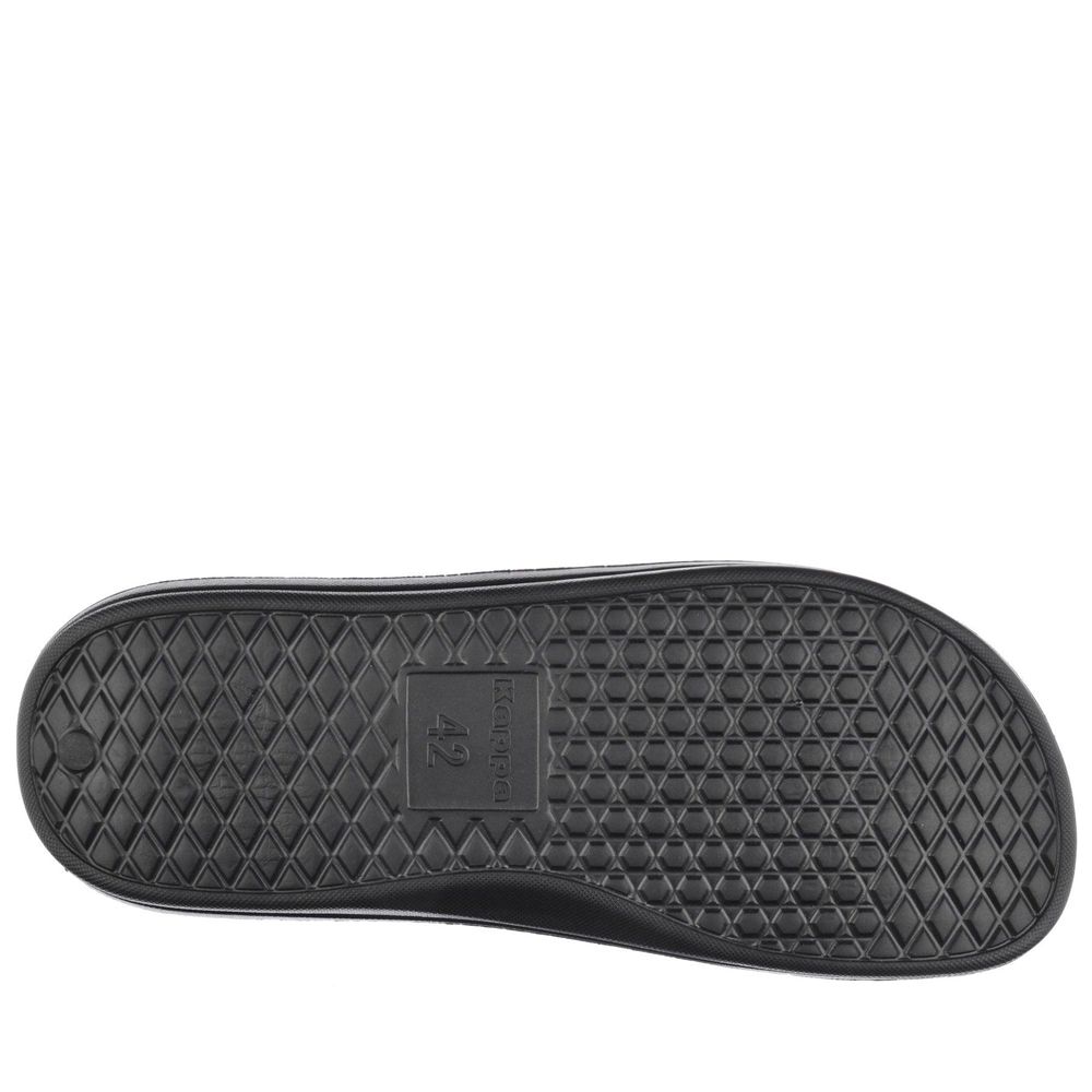 Men Kappa Logo Rint Flip Flops Black | NK9430265