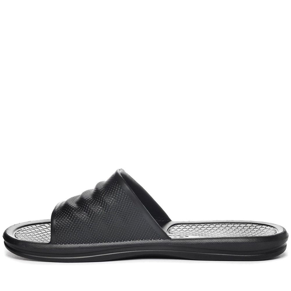 Men Kappa Logo Rint Flip Flops Black | NK9430265