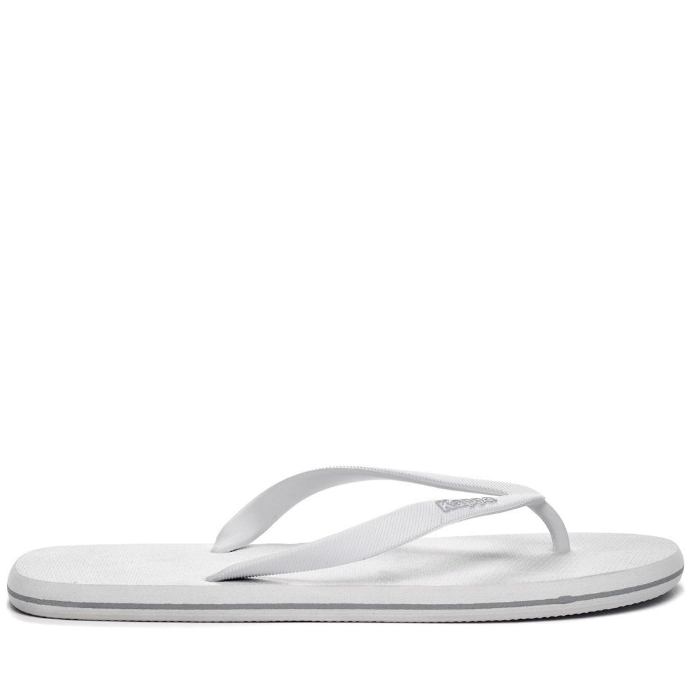 Men Kappa Logo Rupesh Flip Flops White | AH7184056