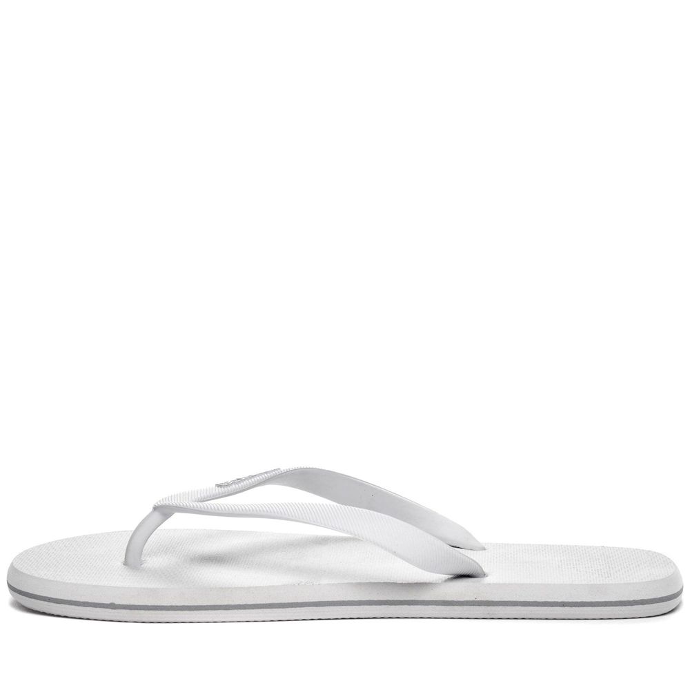 Men Kappa Logo Rupesh Flip Flops White | AH7184056