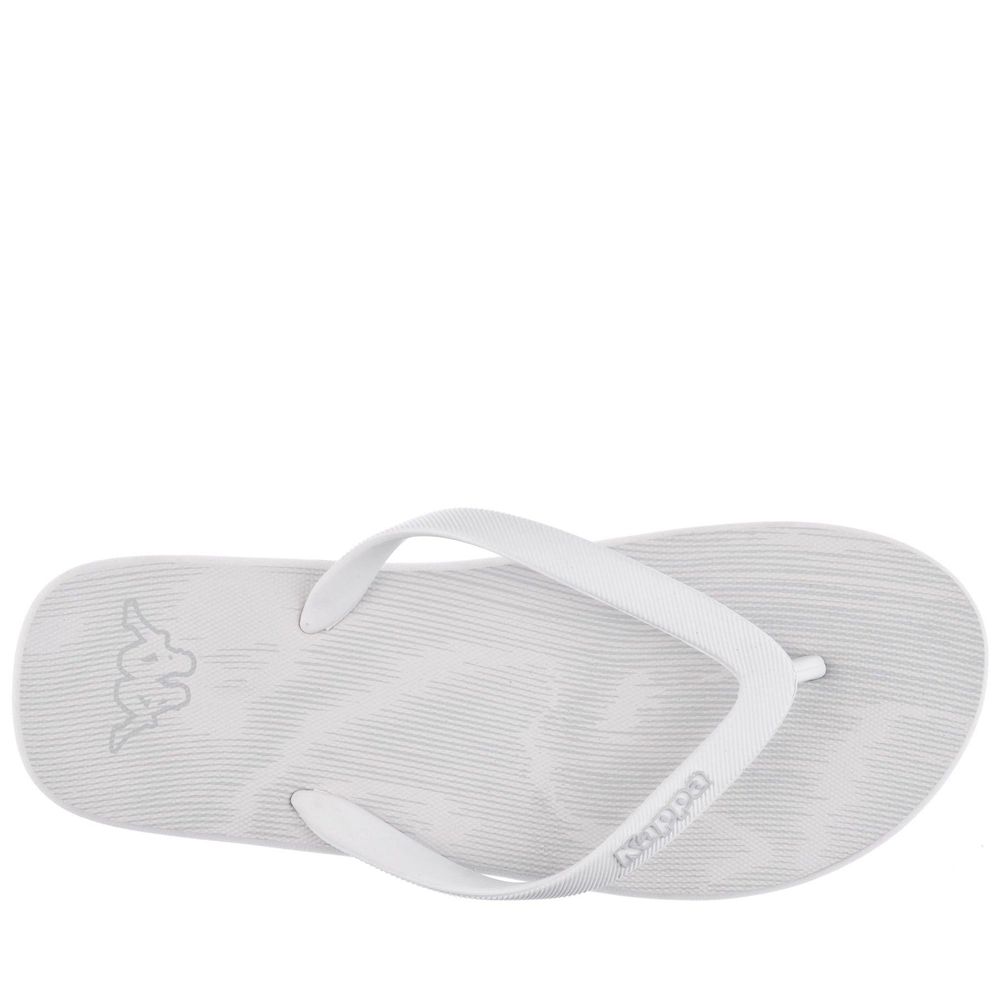 Men Kappa Logo Rupesh Flip Flops White | AH7184056