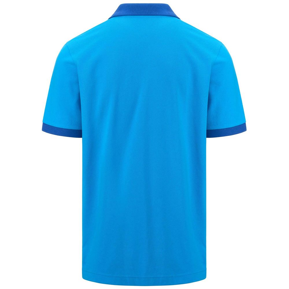 Men Kappa Logo Sharas Mss Polo Shirt Blue | VI7380965