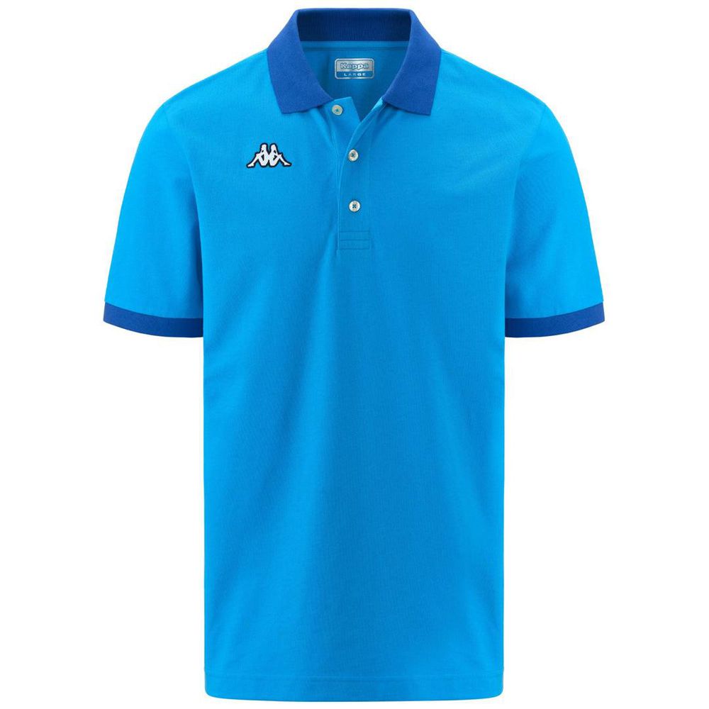 Men Kappa Logo Sharas Mss Polo Shirt Blue | VI7380965