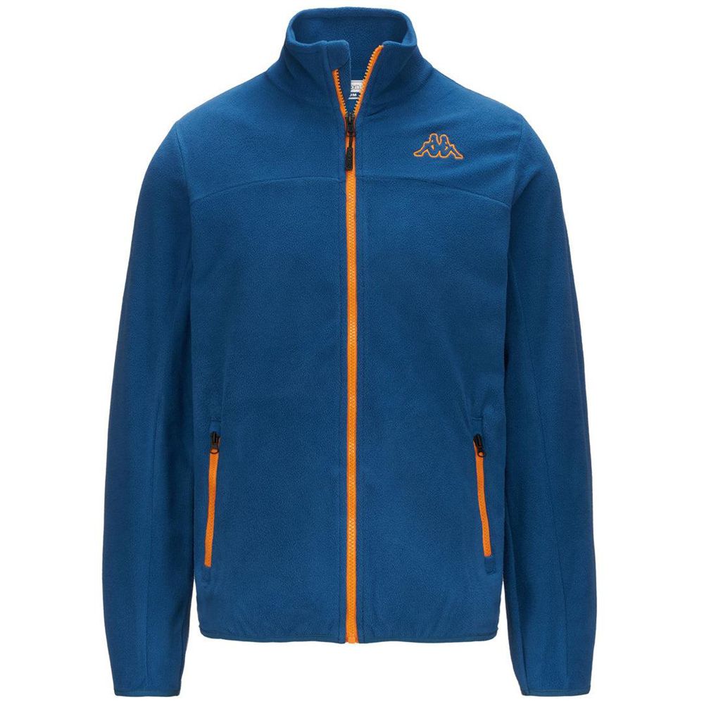 Men Kappa Logo Wind Jacket Blue | CY0495837