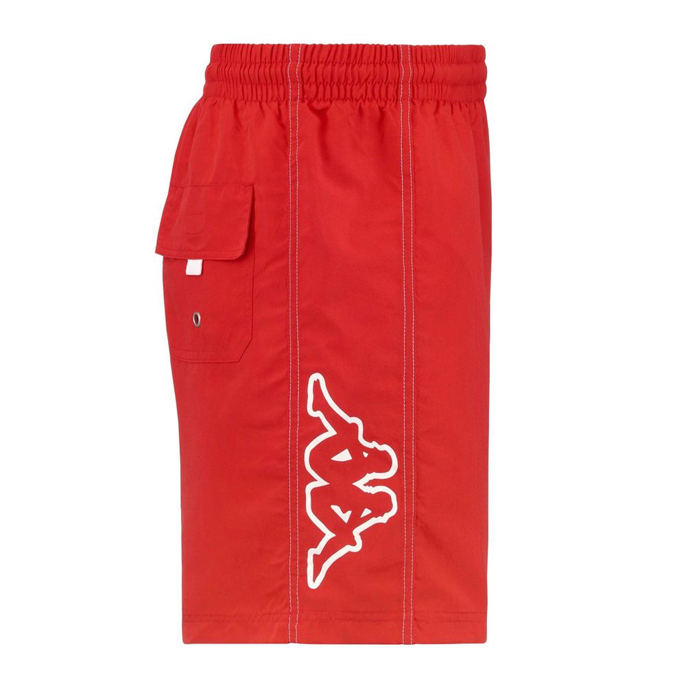 Men Kappa Logo Wogoz Swimwear Red | DZ0349168