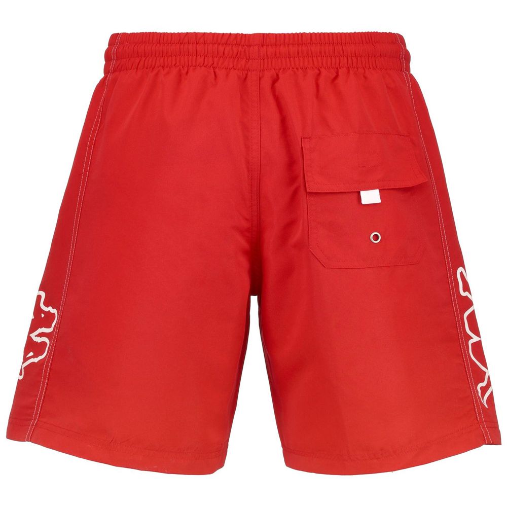 Men Kappa Logo Wogoz Swimwear Red | DZ0349168