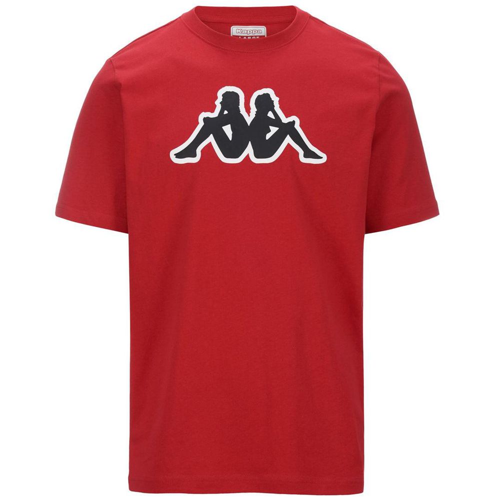 Men Kappa Logo Zobi T-Shirt Red | RO3986527