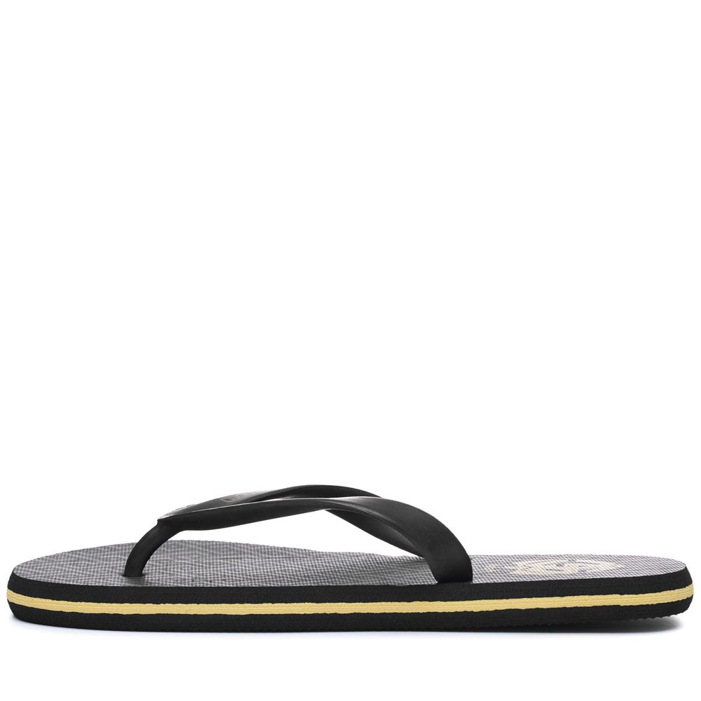 Men Kappa Meiago 1 Spezia Calcio Flip Flops Black | YM6873145