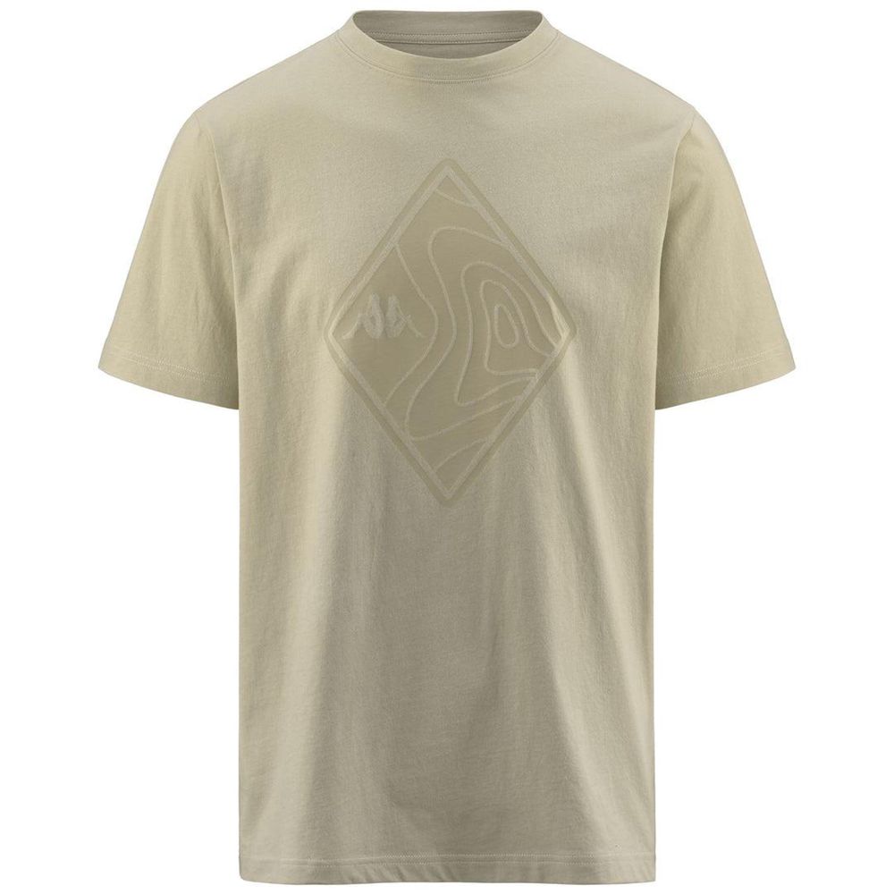 Men Kappa Nigraph T-Shirt Beige | WX1638495