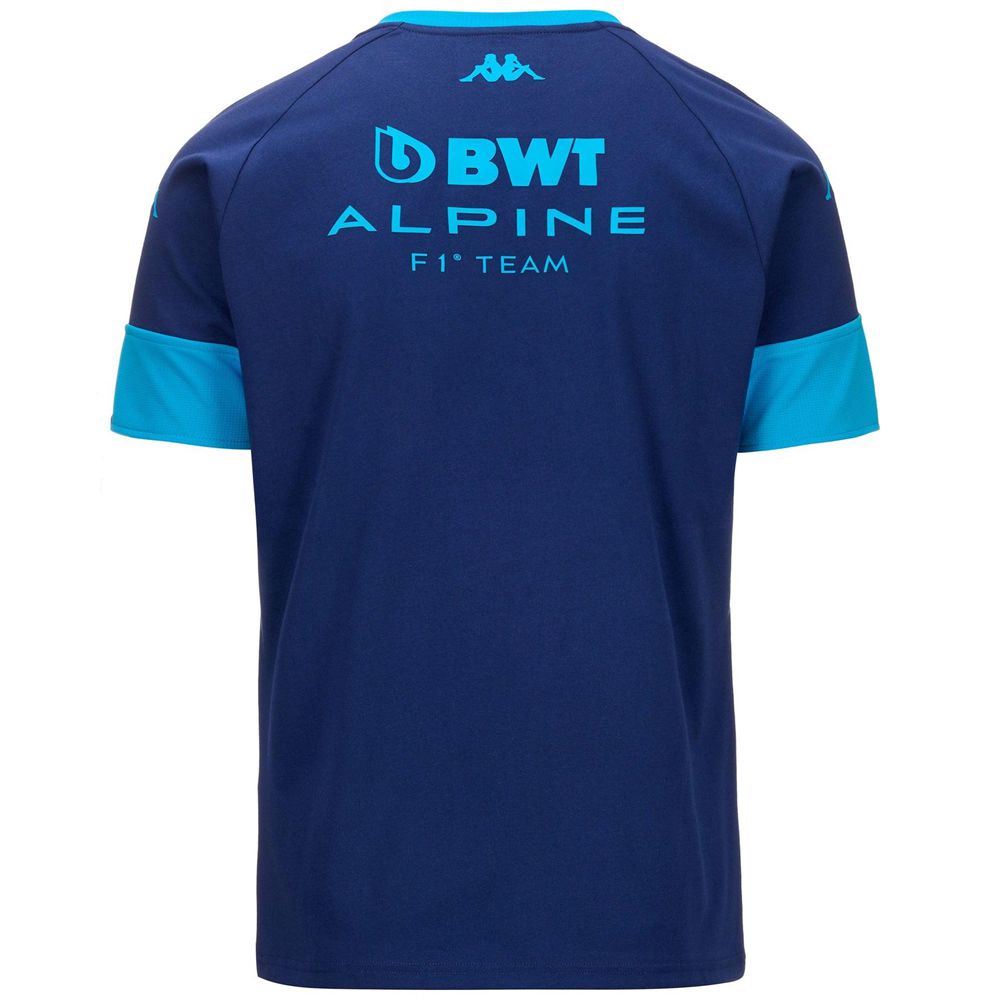 Men Kappa Supporter Adobi Alpine F1 T-Shirt Blue | RI3601579