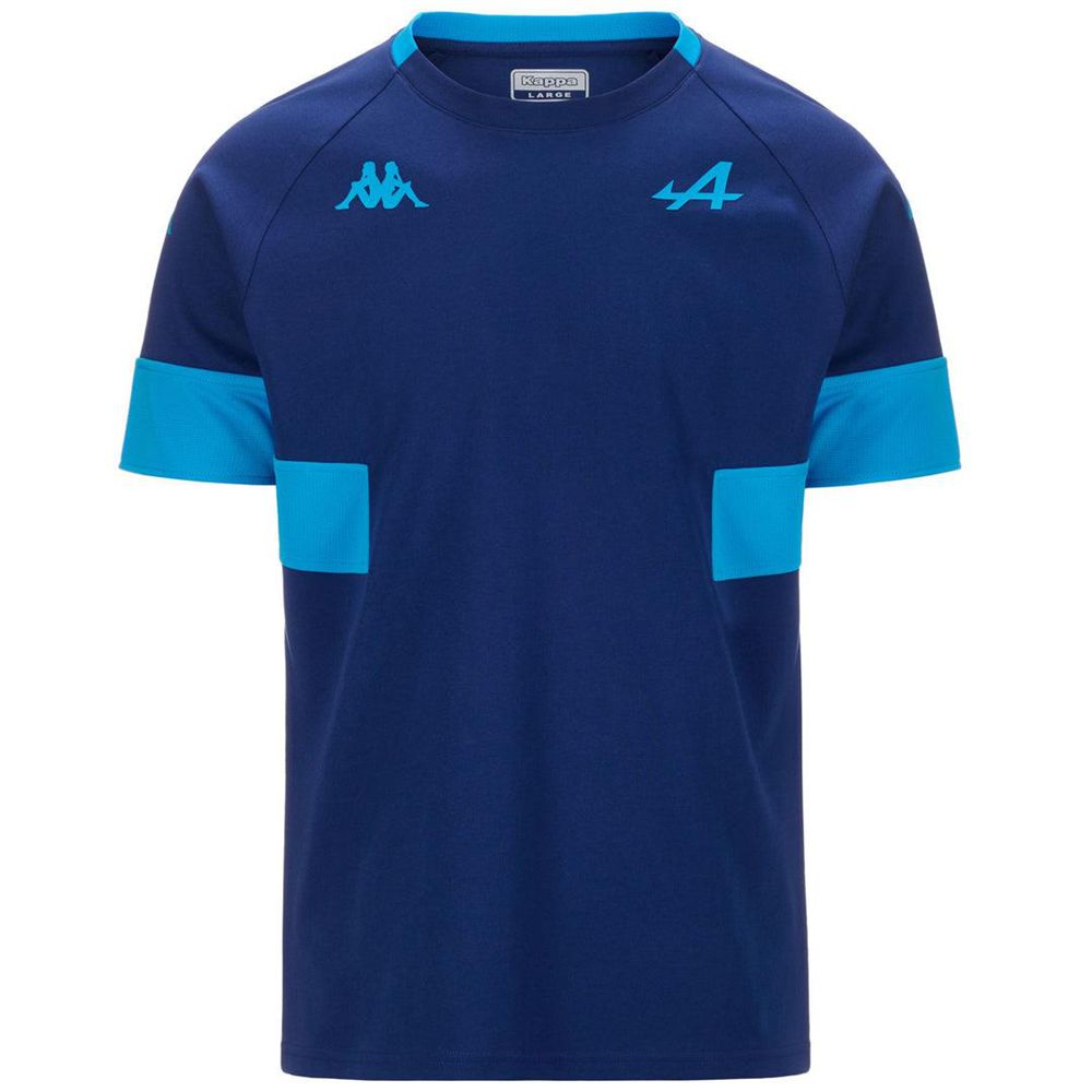 Men Kappa Supporter Adobi Alpine F1 T-Shirt Blue | RI3601579