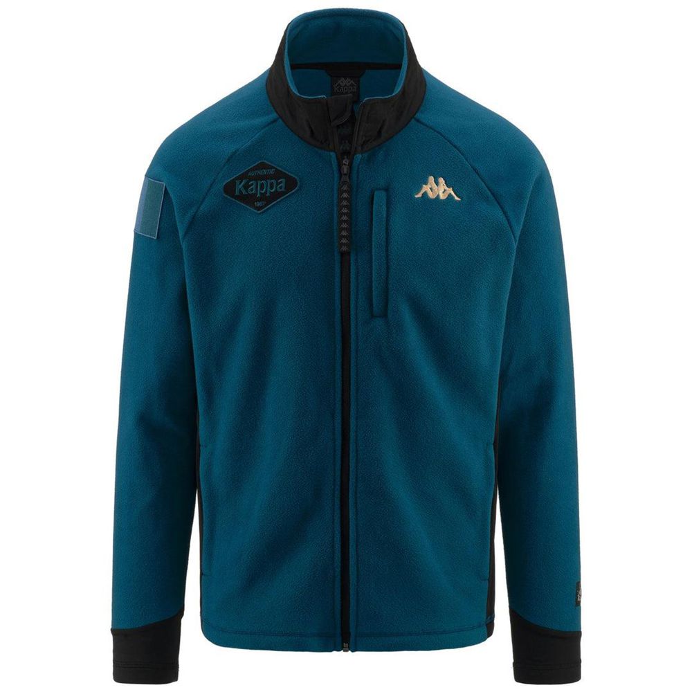 Men Kappa Tier Zero Genpaku Jacket Blue | MD6280714