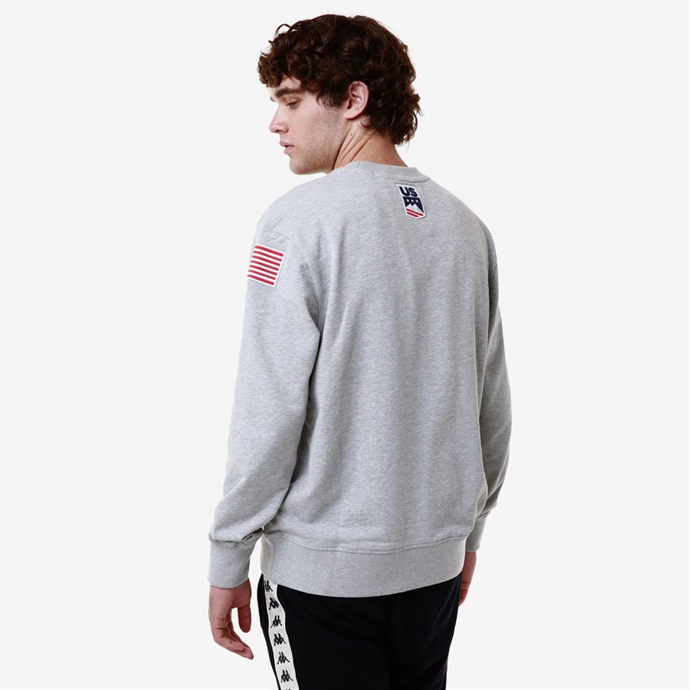 Men Kappa Utahi 2 Us Sweater Grey | RK1592608