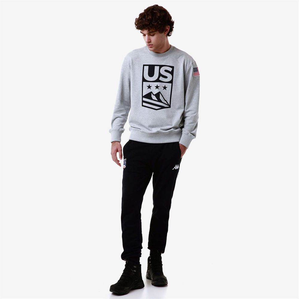 Men Kappa Utahi 2 Us Sweater Grey | RK1592608