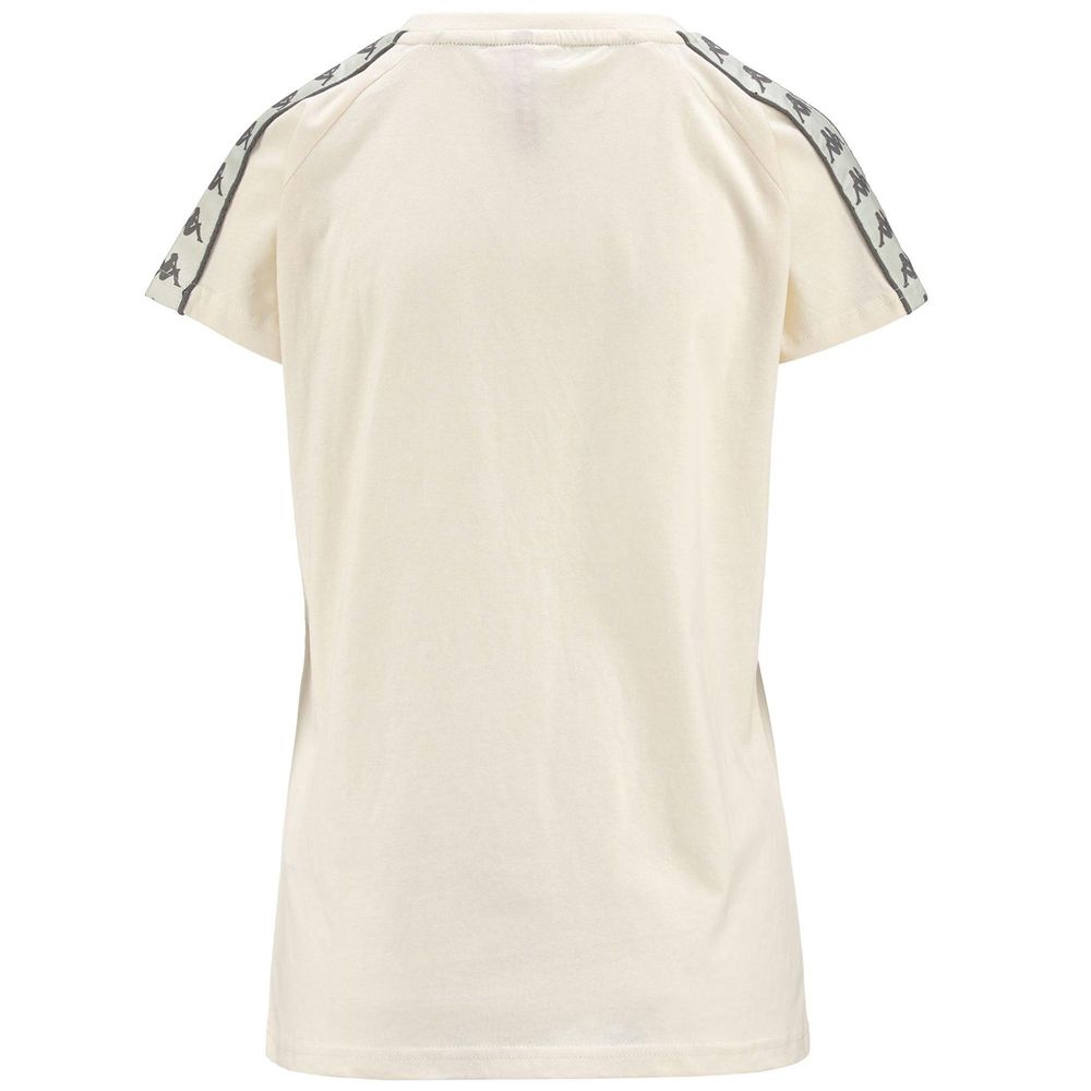 Women Kappa 222 Banda Apan T-Shirt Beige | KH8172594