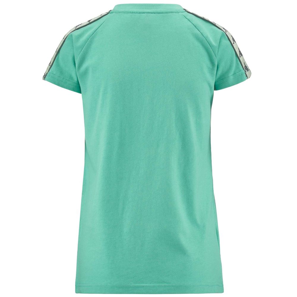 Women Kappa 222 Banda Apan T-Shirt Green | HU0975834