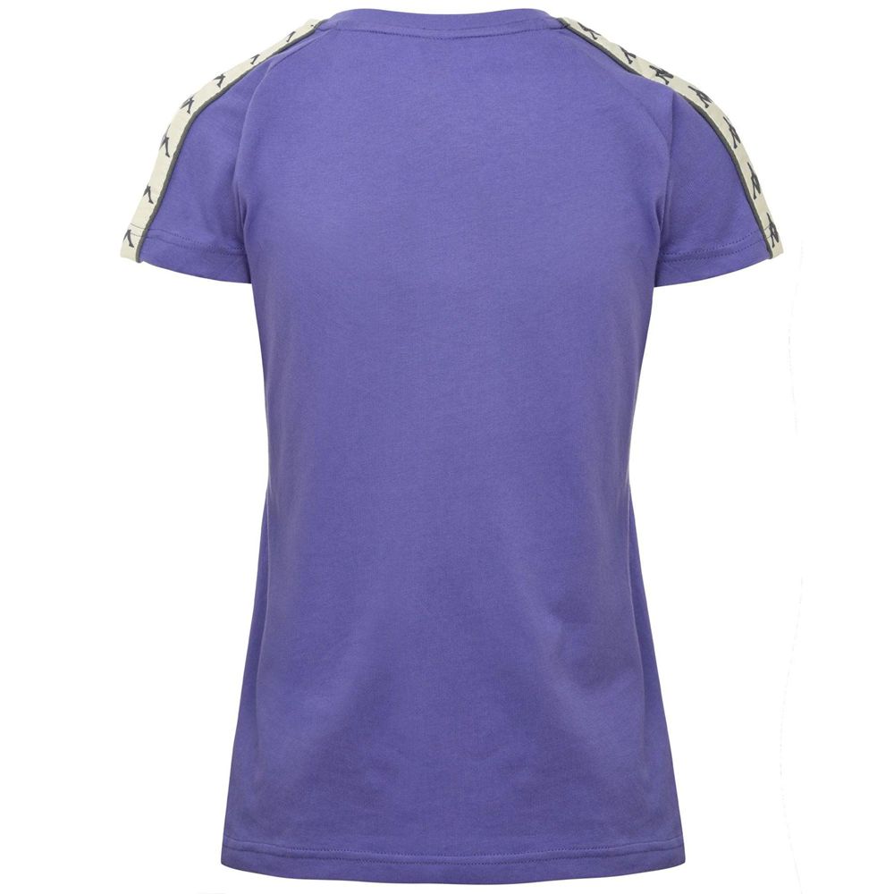 Women Kappa 222 Banda Apan T-Shirt Purple | EV9652374