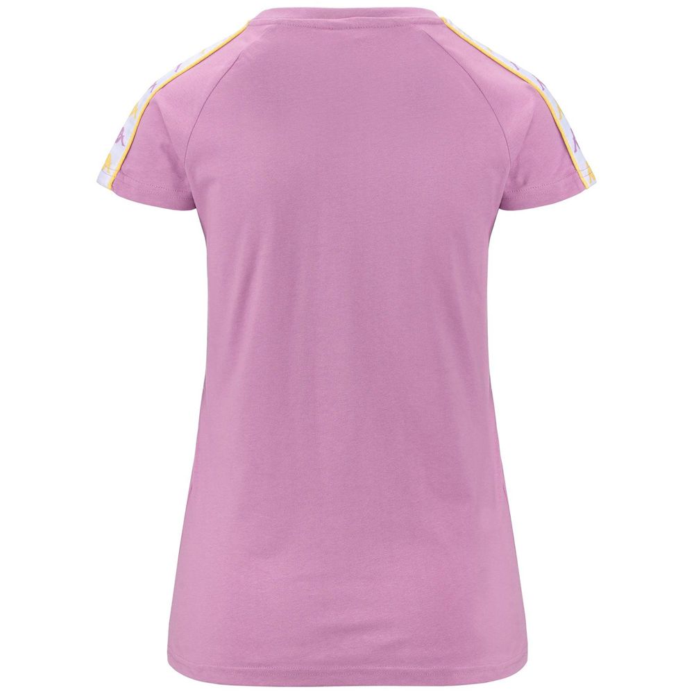 Women Kappa 222 Banda Apani T-Shirt Purple | KM5470863