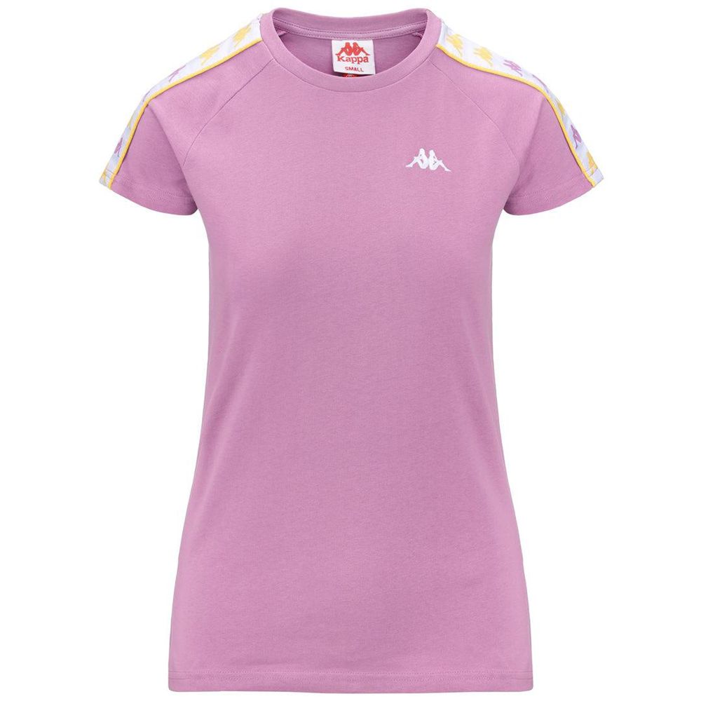 Women Kappa 222 Banda Apani T-Shirt Purple | KM5470863