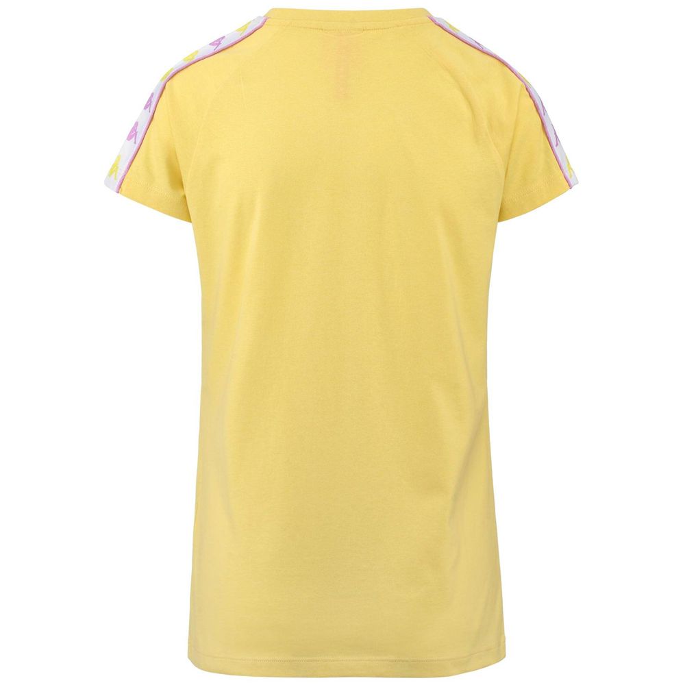 Women Kappa 222 Banda Apani T-Shirt Yellow | ER7823496