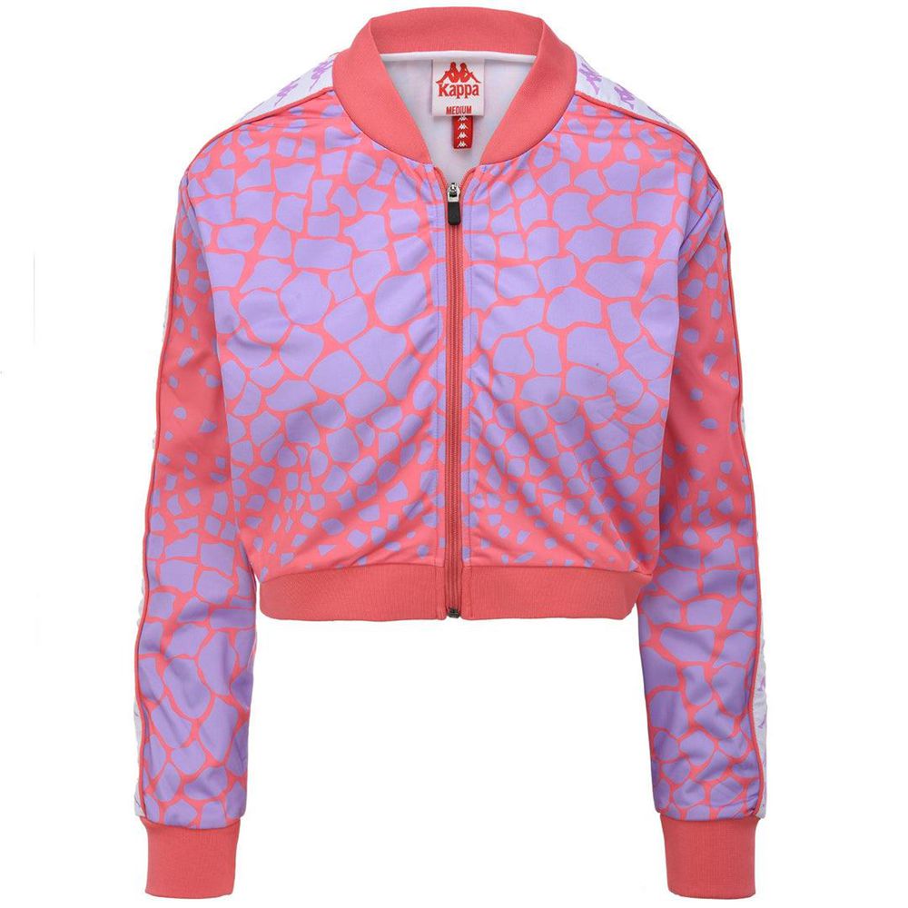 Women Kappa 222 Banda Asber Graphik Jacket Pink | IC6710942