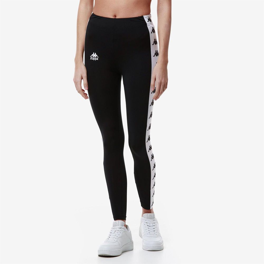 Women Kappa 222 Banda Atui 2 Pants Black | JI7125386