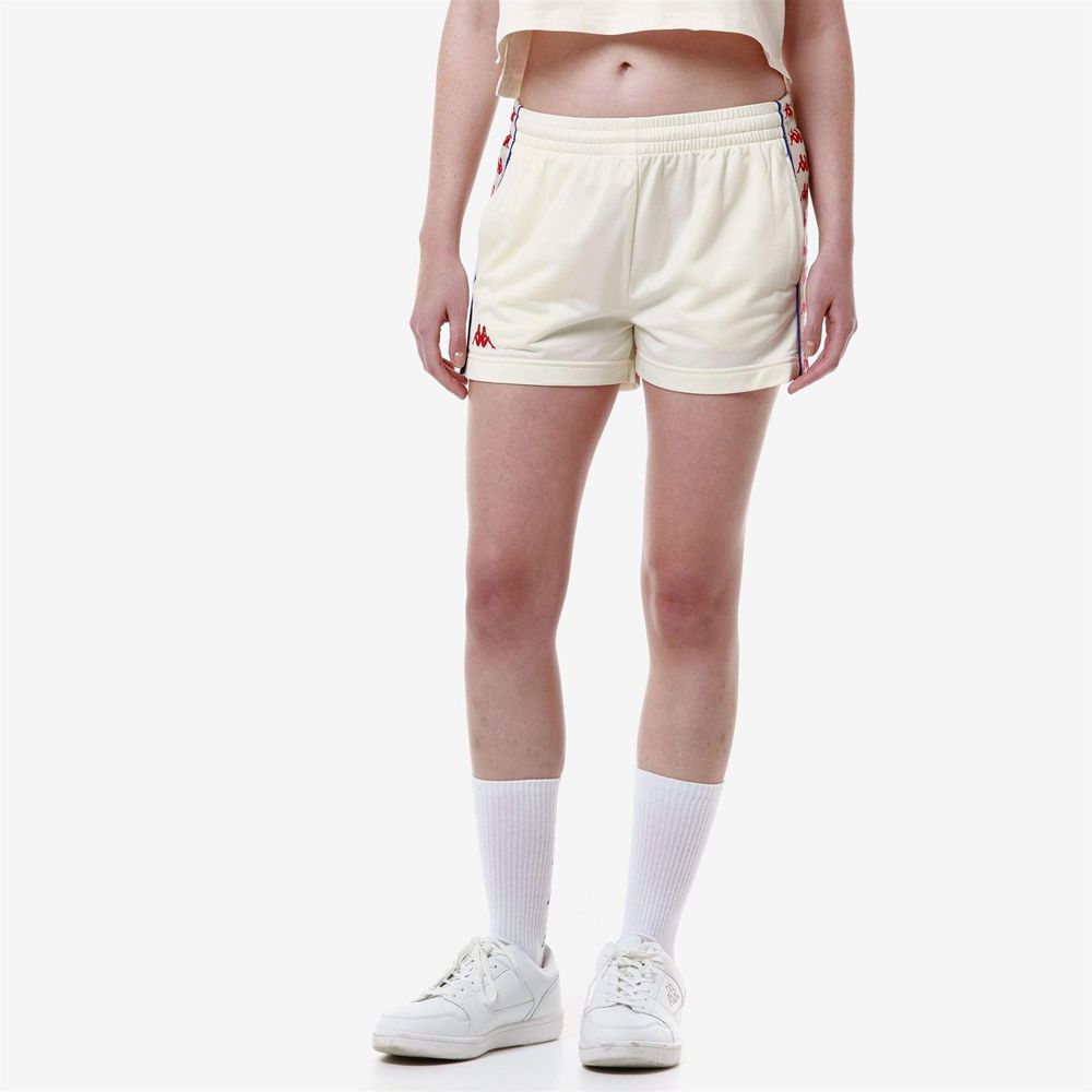 Women Kappa 222 Banda Ladytread Shorts White | MW8593270