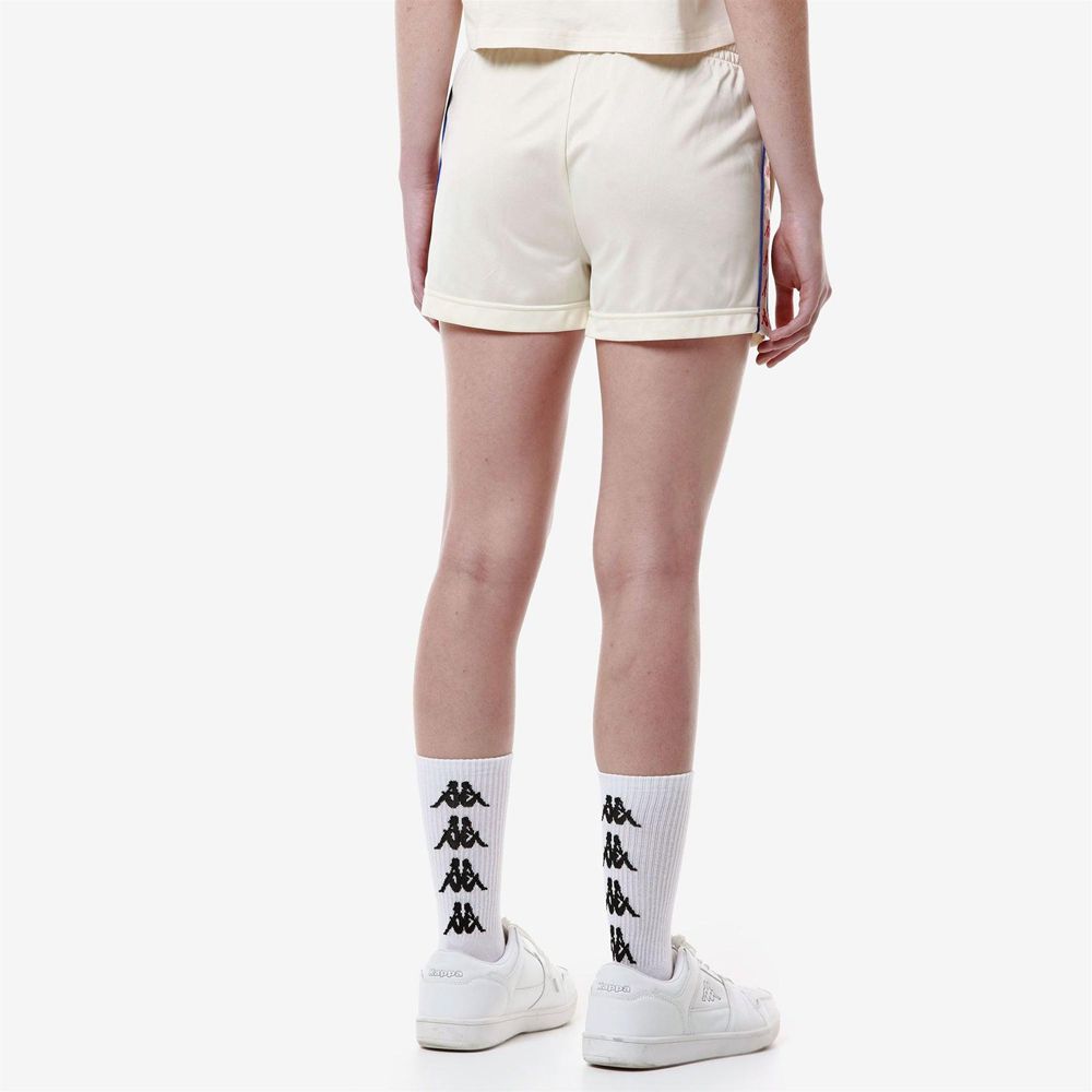 Women Kappa 222 Banda Ladytread Shorts White | MW8593270