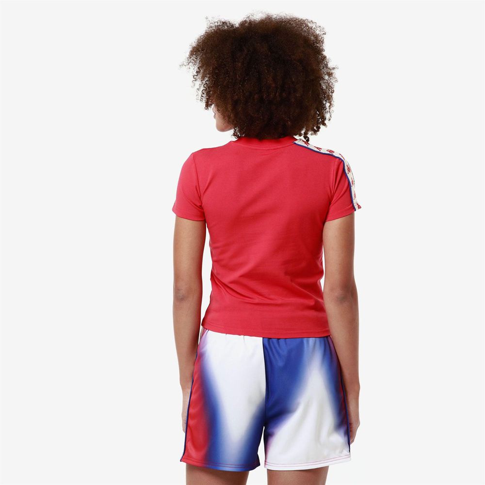 Women Kappa 222 Banda Luise T-Shirt Red | XF4235608